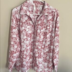 Collection B Pink and White Circle Pattern Shirt